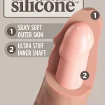 King Cock Elite 9 Inch Vibrating Silicone Dual Density Cock With Remote - Light Dildos Pipedream