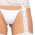 Sheer Thigh Highs - One Size - White Hosiery & Garters Leg Avenue