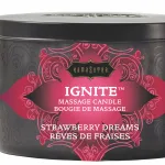 Ignite Strawberry Dreams Massage Candle - 6 Oz. Lubes & Essentials Kama Sutra