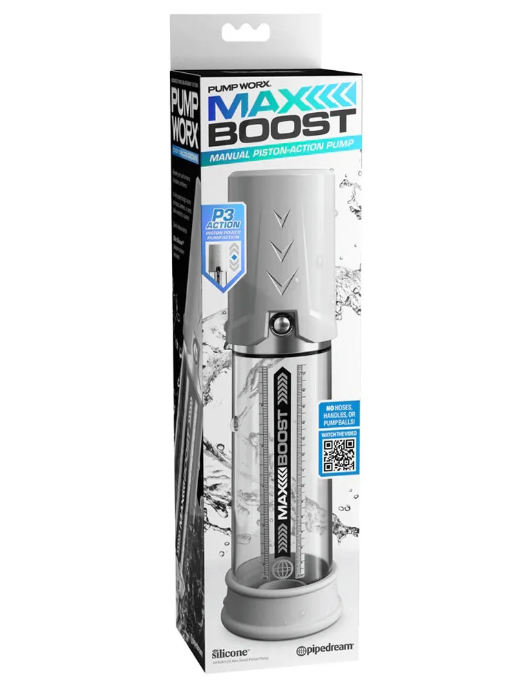 Pump Work Max Boost - White/clear Strokers & Pumps Pipedream