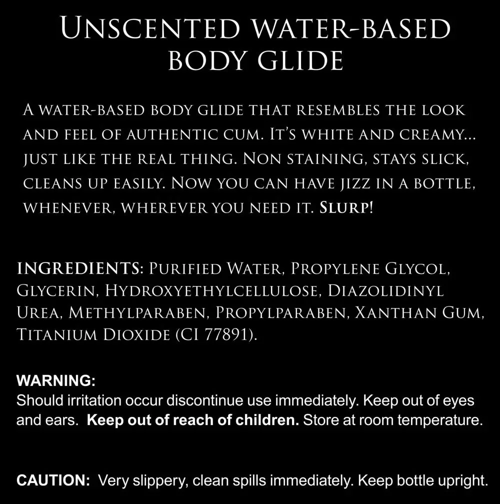 Master Series Jizz Unscented Water-Based Body Glide - 16 Oz Lubes & Essentials XR Brands