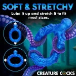 Poseidon's Octo-Ring Silicone Cock Ring - Blue Enhancers XR Brands