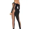 Bodystocking - One Size - Black Teddies & Bodysuits Pink Lipstick