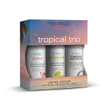Wicked Simply Tropical Trio 1oz Travel Size Flavored Lubes Lubes & Essentials Wicked Sensual Care