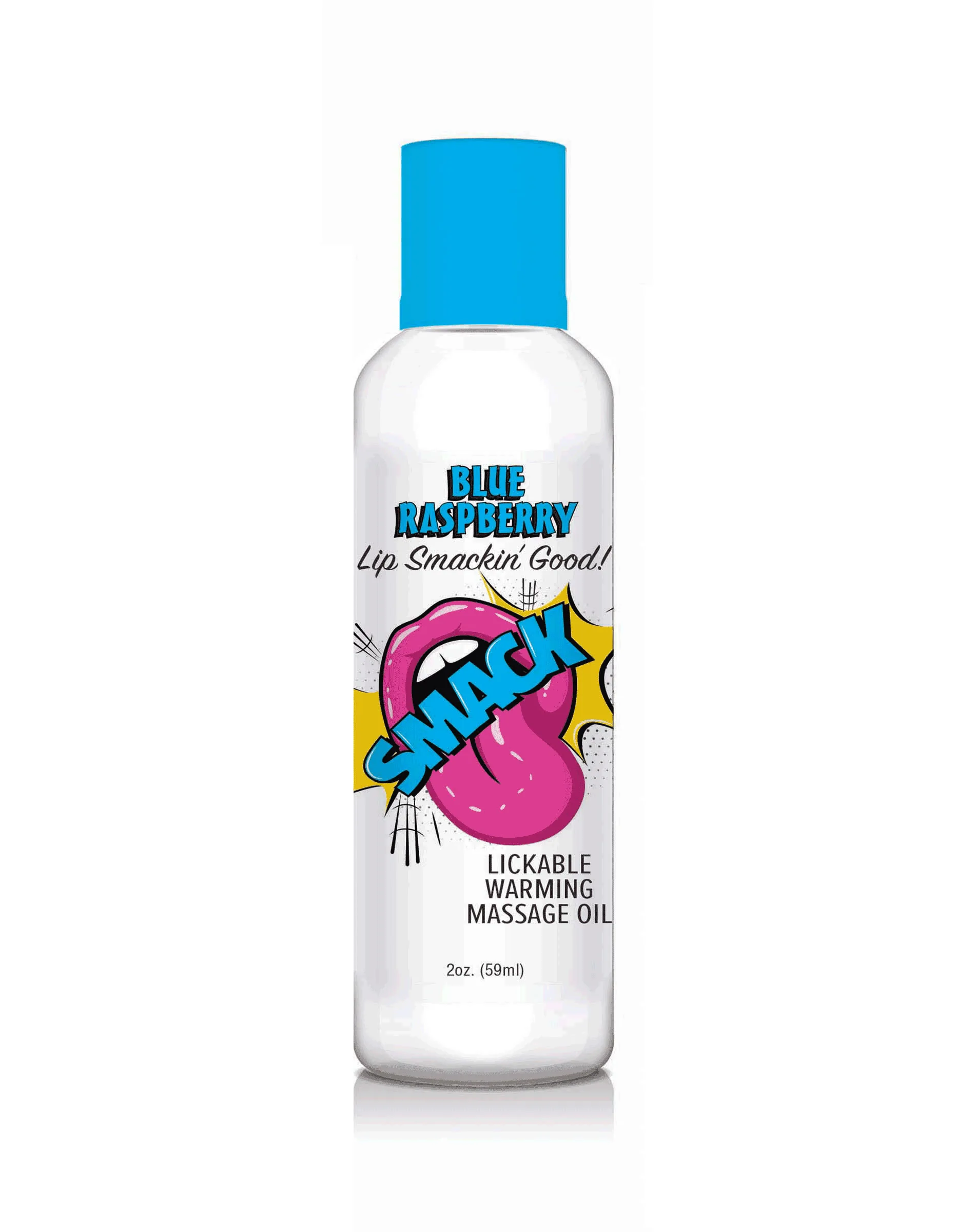 Smack Warming and Lickable Massage Oil - Blue Raspberry 2 Oz Lubes & Essentials Little Genie