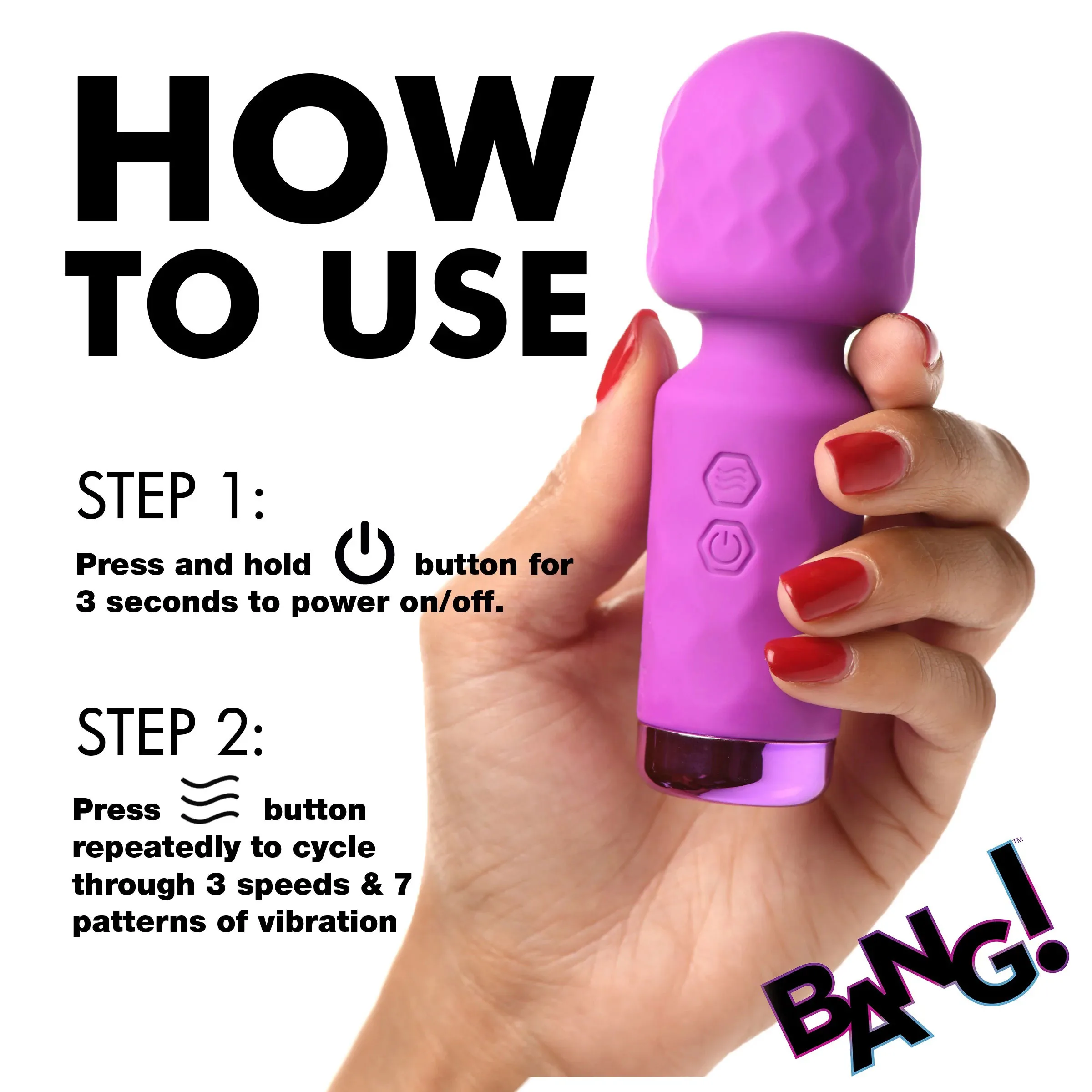 10x Mini Silicone Wand - Purple Vibrators XR Brands