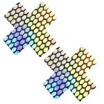 Mirrored Mayhem Super Holographic X Factor Nipztix Pasties Festival & Rave Neva Nude