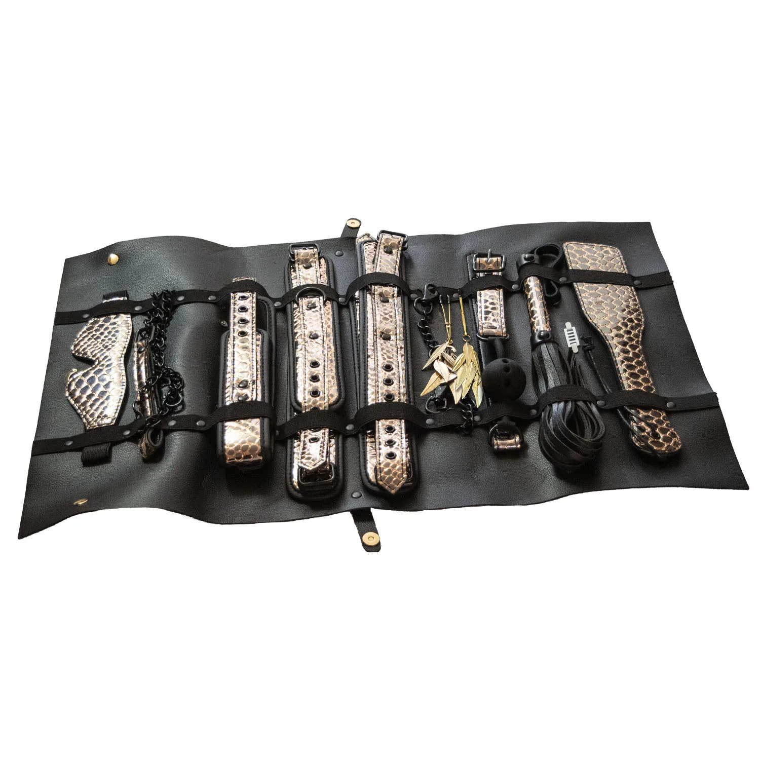The Traveler 10 Piece Restraint and Bondage Play Kit BDSM & Kink Nasstoys