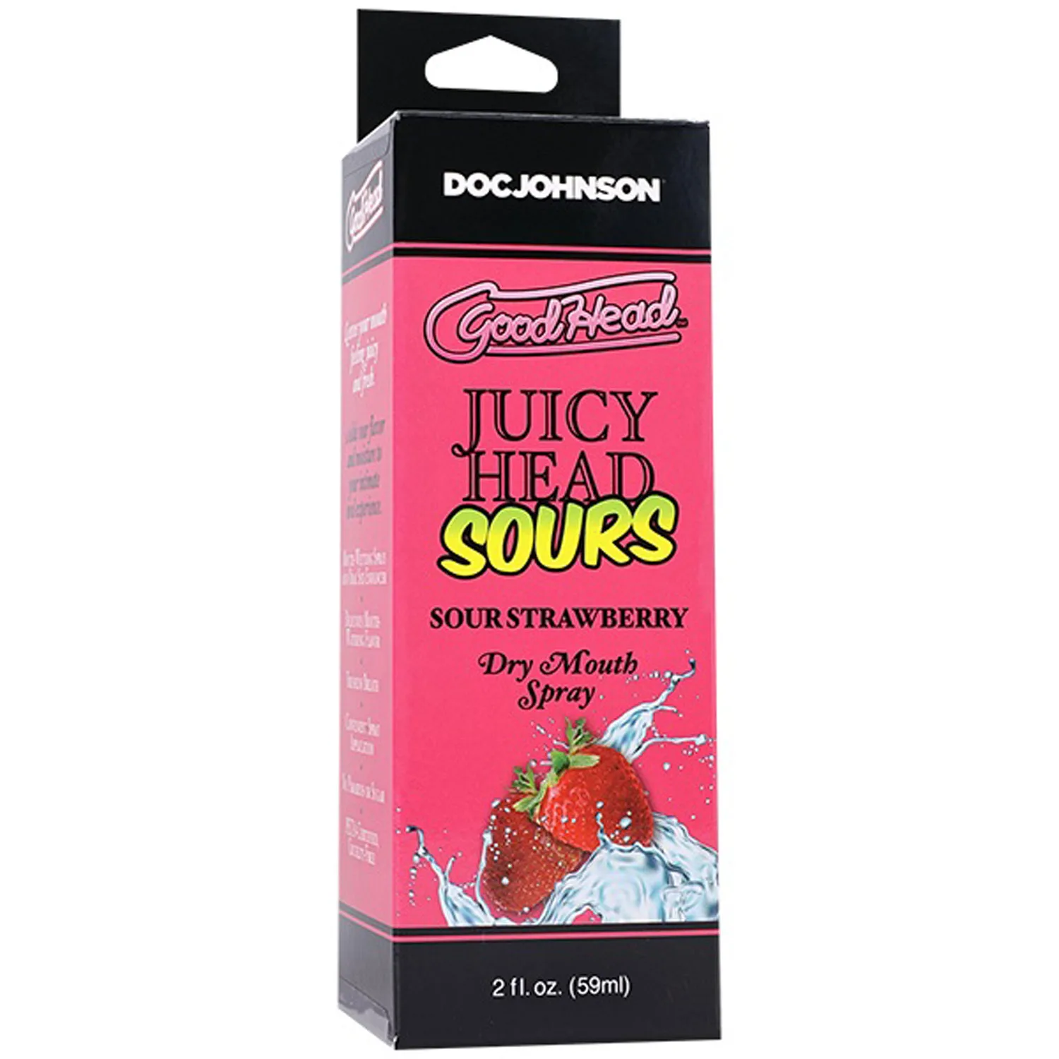 Goodhead Juicy Head Dry Mouth Spray Sour Strawberry 2 Fl Oz Lubes & Essentials Doc Johnson