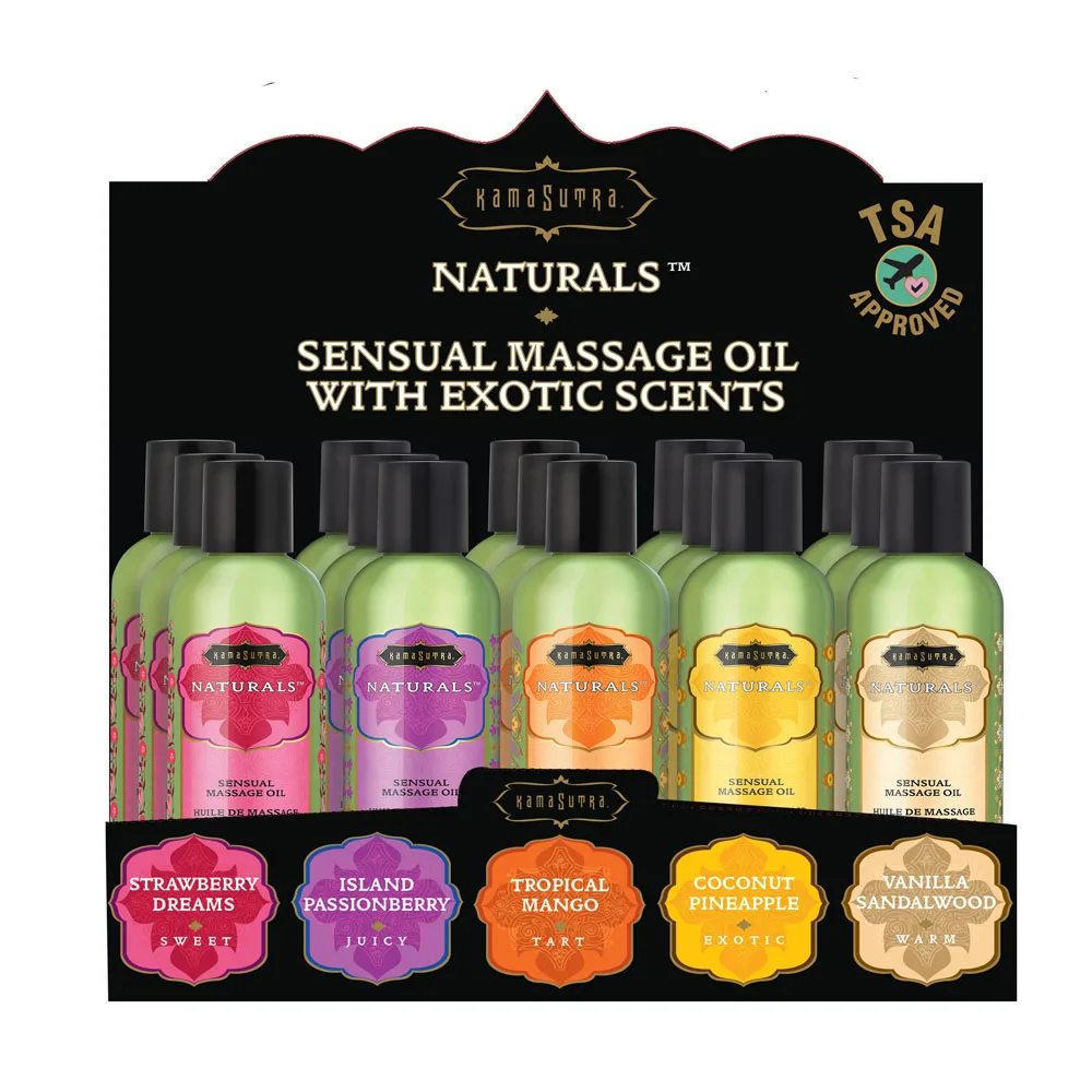 Naturals Massage Oil Pre Pack Lubes & Essentials Kama Sutra