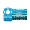 Stay Hard - Rechargeable 5 Function Cock Ring - Blue Vibrators Blush