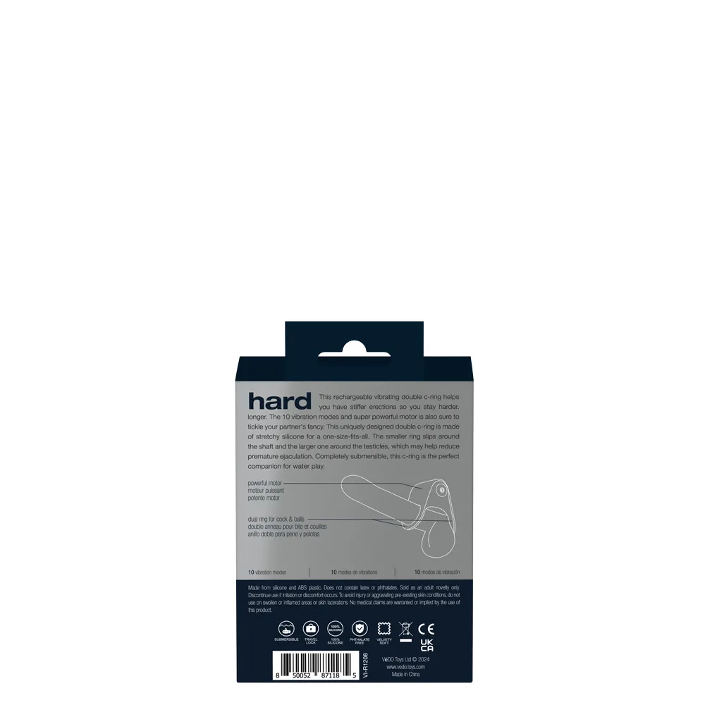 Hard Rechargeable C-Ring - Black Festival & Rave VeDO