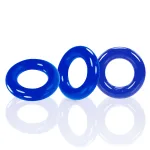 Willy Rings 3-Pack Cockrings - Police Blue Cockrings Oxballs