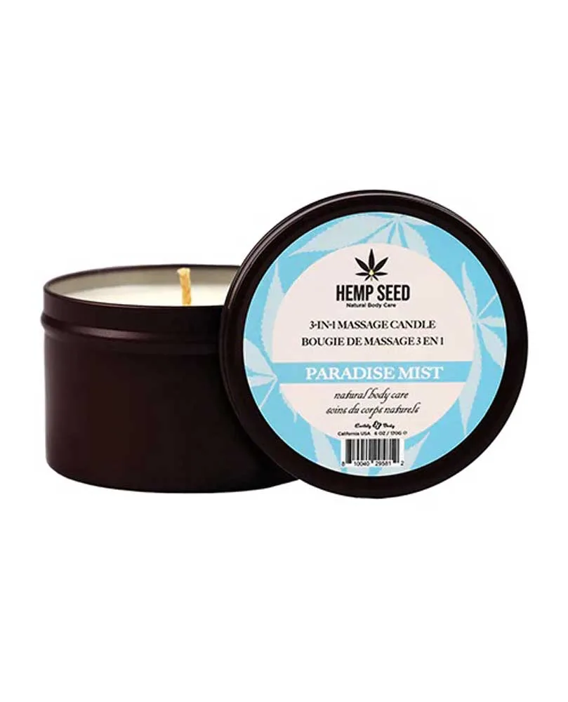 Hemp Seed 3-in-1 Massage Candle - Paradise Mist 6 Oz Lubes & Essentials Earthly Body
