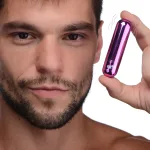10x Rechargeable Vibrating Metallic Bullet - Purple Intimate Care XR Brands