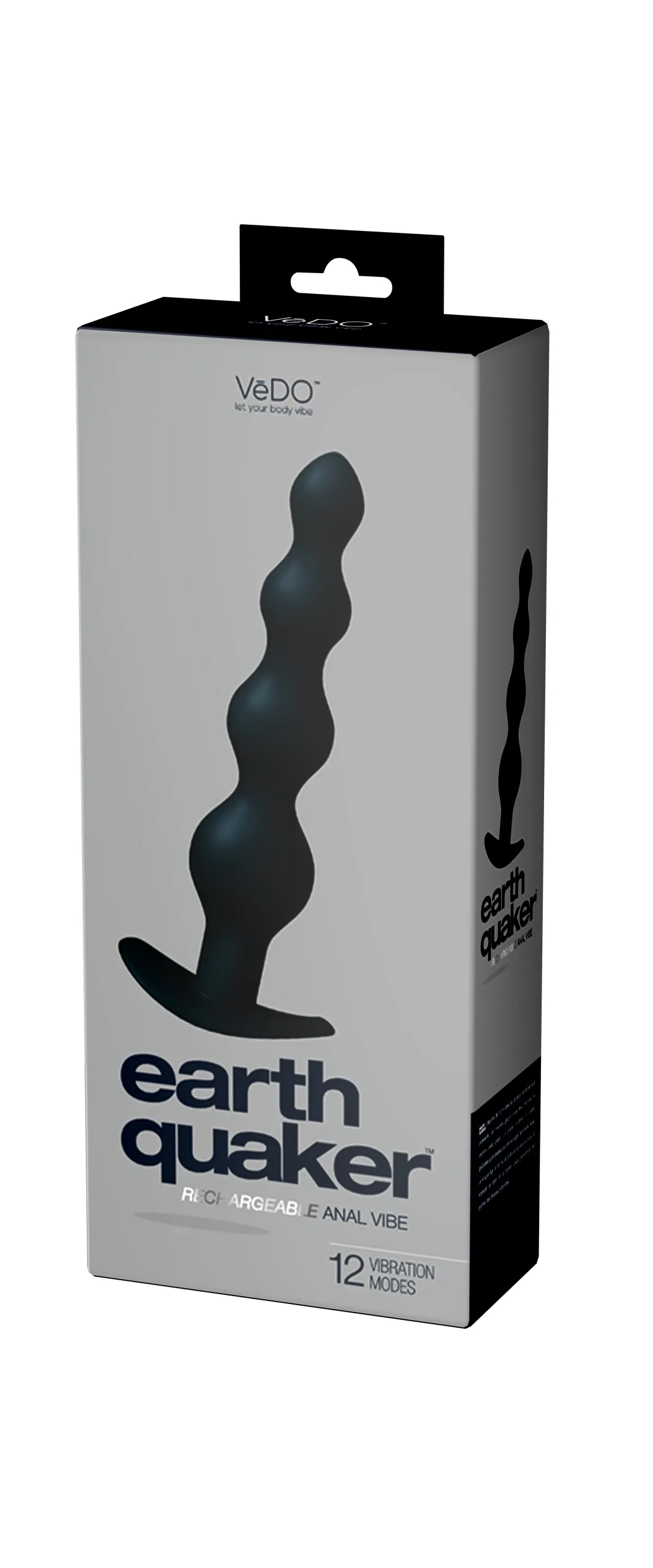 Earth Quaker Rechargeable Anal Vibe - Just Black Vibrators VeDO