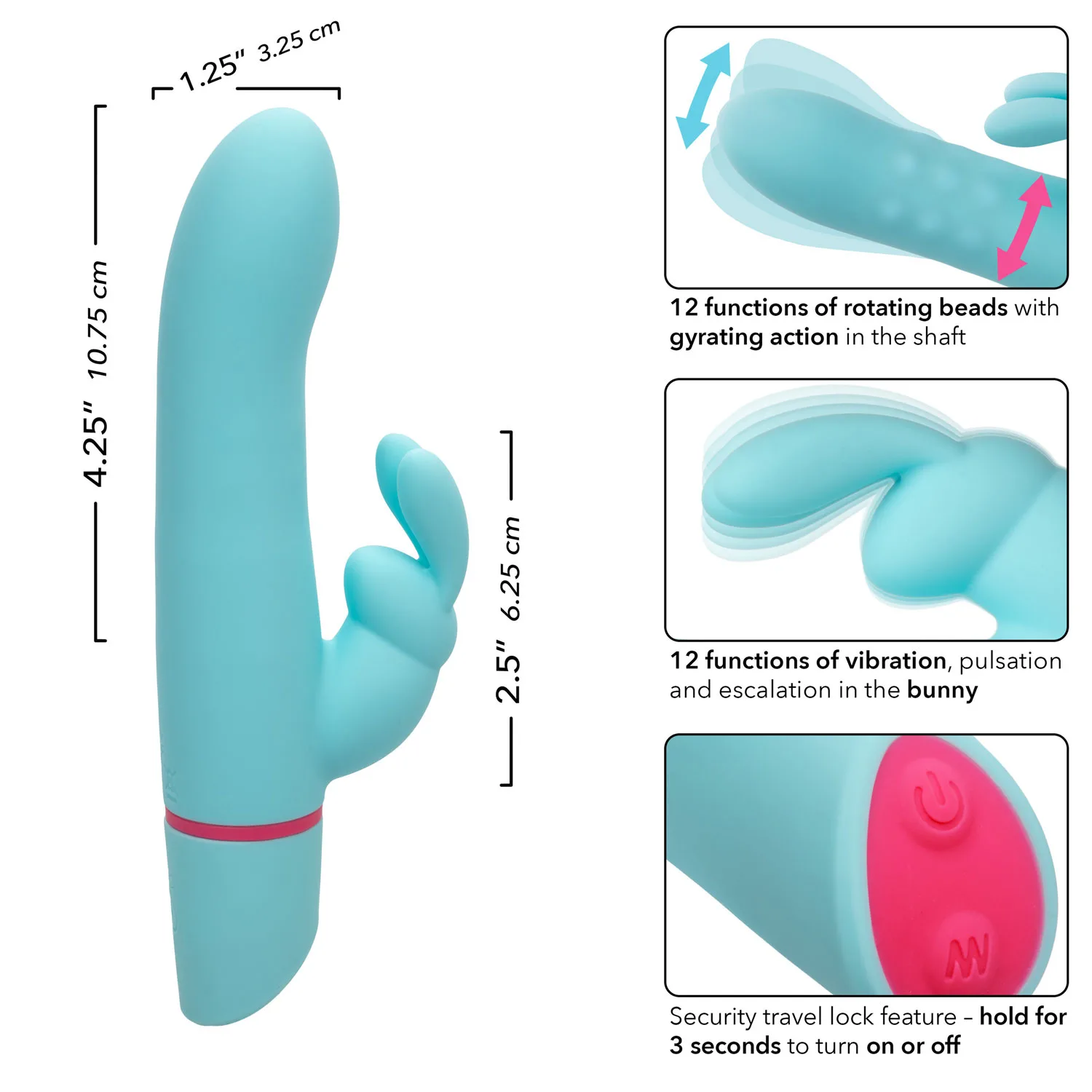 Love Bunny Rotating Bunny - Blue Vibrators CalExotics