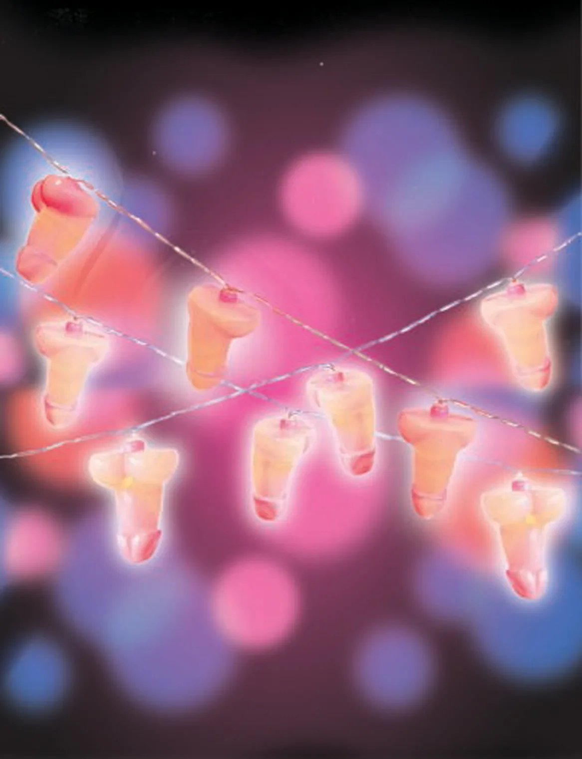 Glitterati Penis String Lights - 20 Lights Novelty Little Genie