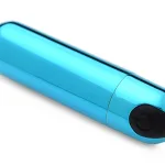 10x Rechargeable Vibrating Metallic Bullet - Blue Intimate Care XR Brands