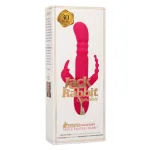 Jack Rabbit Signature Heated Silicone Triple Fantasy Rabbit - Pink Vibrators CalExotics