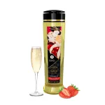 Massage Oils - Romance - 8 Fl. Oz. Sparkling Strawberry Wine Lubes & Essentials Shunga