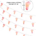 Glitterati Penis String Lights - 20 Lights Novelty Little Genie