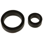 Titanmen Cock Ring Platinum Silicone Double Pack - Black Enhancers Doc Johnson