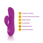 Jolie Mini Pleasure Ridges Rabbit Vibe - Berry Vibrators Viben