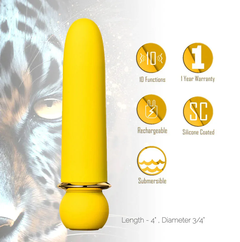 Jaguar Fiercely Powerful - Yellow Vibrators Maia Toys