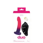 Duo Semi-Realistic Dildo With Harness - Pink/purple Dildos VeDO