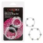 Steel Beaded Silicone Ring Set Cockrings CalExotics
