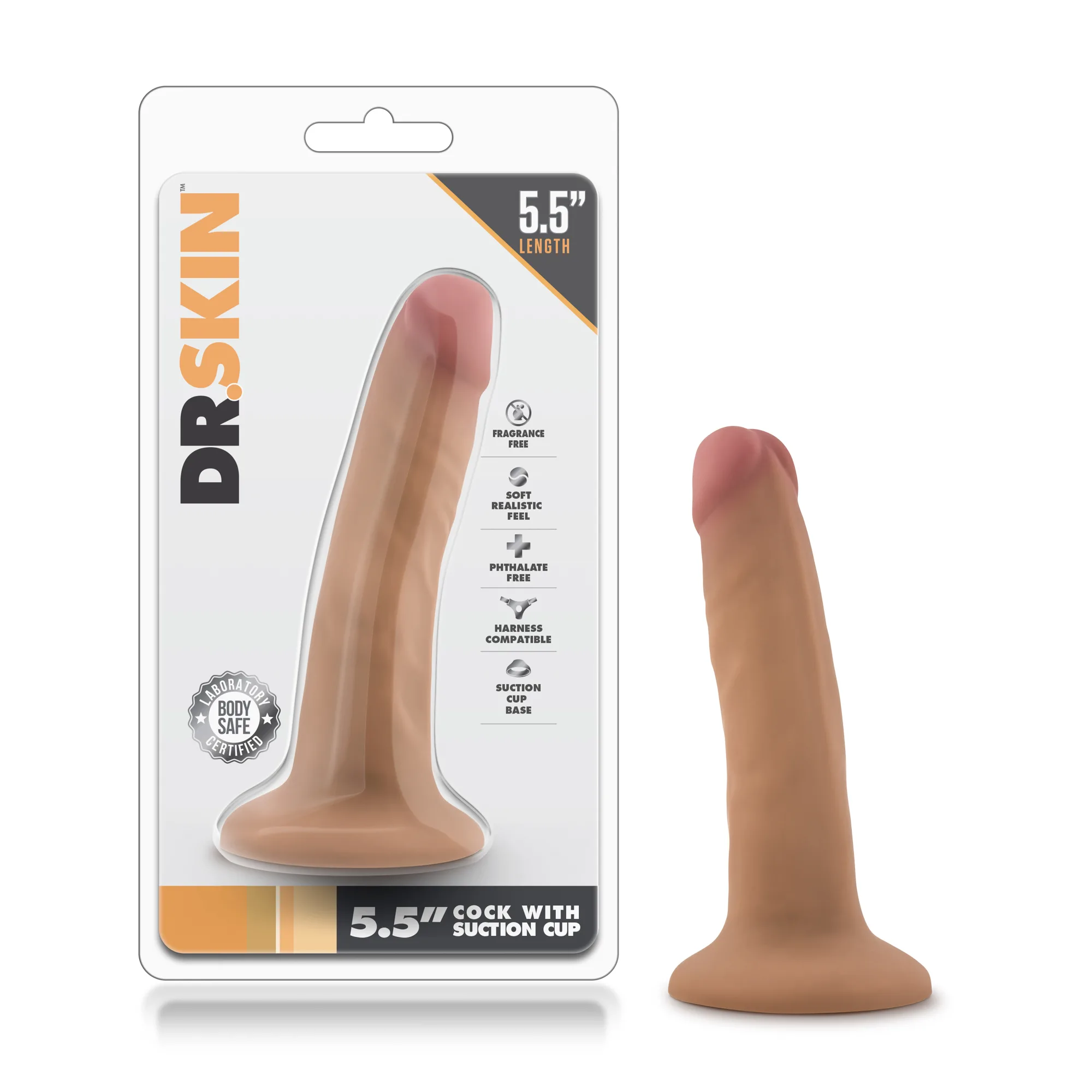 Dr. Skin - 5.5 Inch Cock with Suction Cup - Mocha Dildos Blush