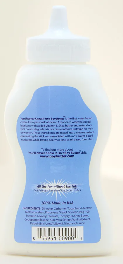 You'll Never Know It Isn't Boy Butter 9 Oz Squeeze Bottle Anal Play Boy Butter