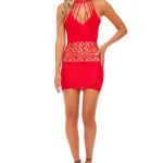 Rich B Phase Dress - One Size - Red Lingerie Pink Lipstick