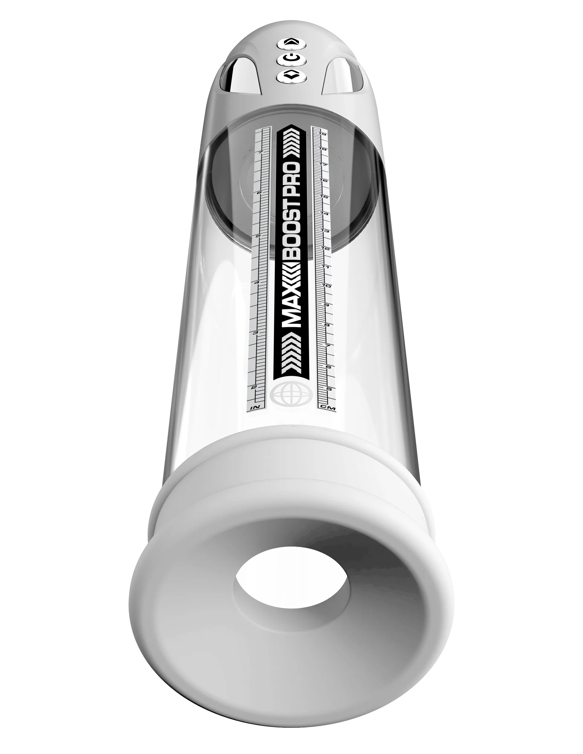 Max Boost Pro Flow - White/clear Strokers & Pumps Pipedream