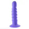 Kendall Silicone Dong Swirled Satin Finish - Neon Purple Dildos Maia Toys
