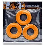Fat Willy 3-Pack Jumbo Cockring - Orange BDSM & Kink Oxballs