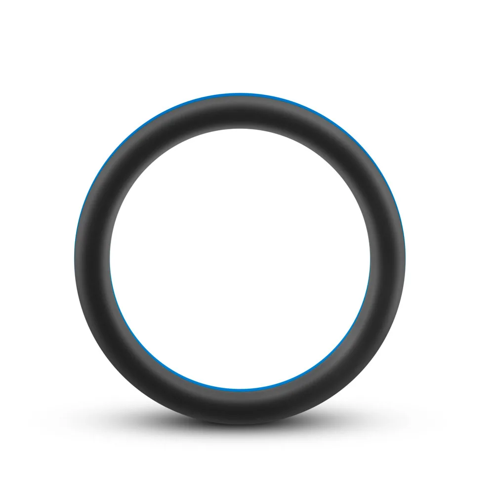 Performance - Silicone Go Pro Cock Ring - Black/blue/black - Image 4