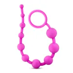 Luxe Silicone 10 Beads - Fuchsia Anal Play Blush