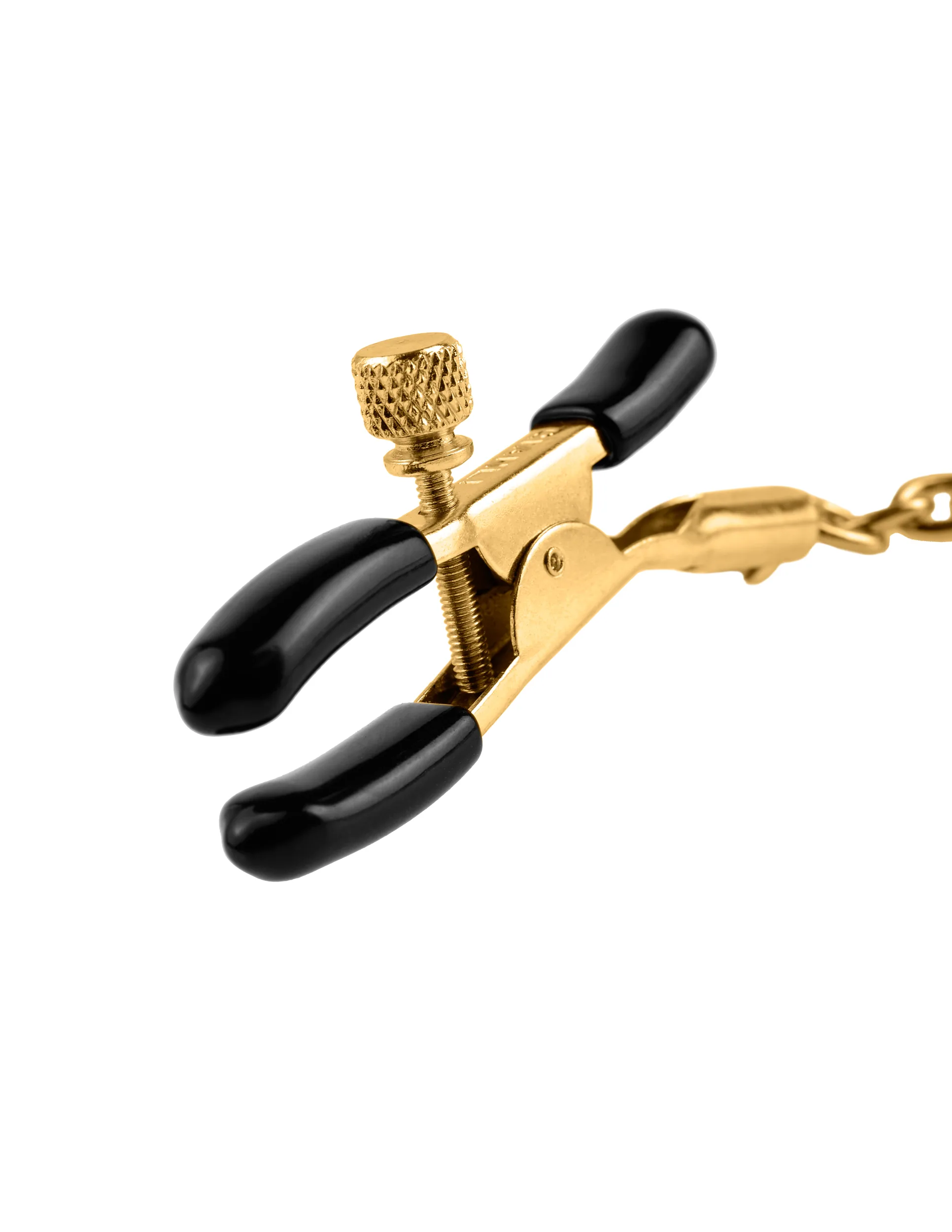 Fetish Fantasy Gold Chain Nipple Clamps - Gold - Image 4
