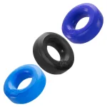 Hunkyjunk Huj3 C-Ring 3 Pk - Blue / Multi Couples & C-Rings Oxballs