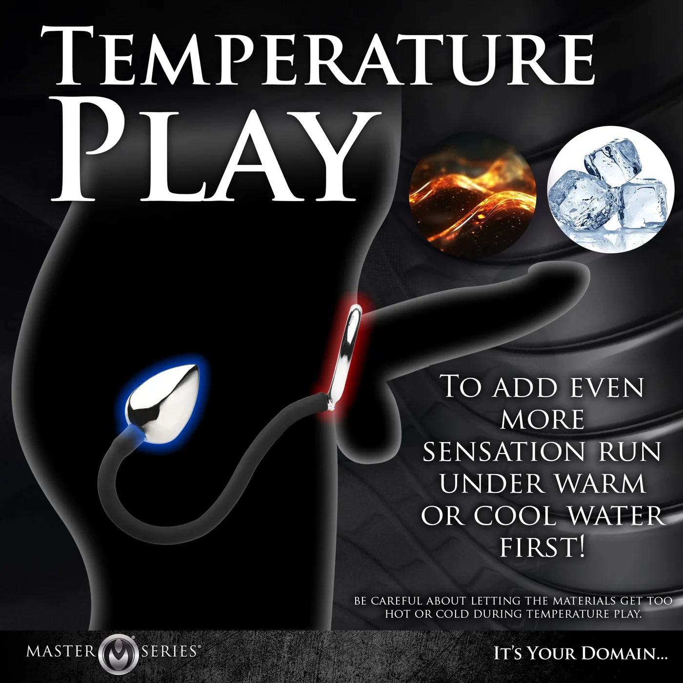 Tug Plus Plug Cock and Ball Ring With Anal Plug - Black Anal Play XR Brands