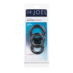 Dr. Joel Kaplan Silicone Support Rings - Black Cockrings CalExotics