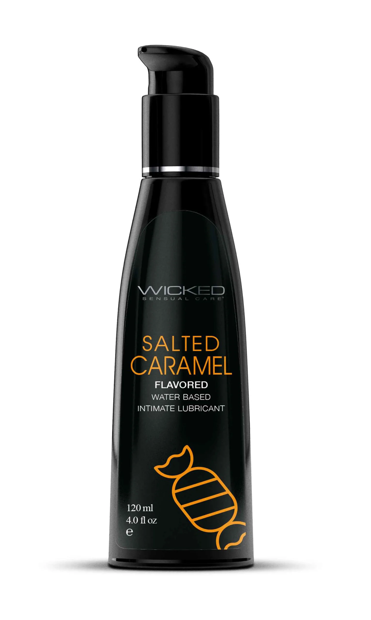 Aqua Salted Caramel Flavored Water Based Intimate Lubricant - 4 Fl. Oz. Lubes & Essentials Wicked Sensual Care