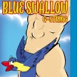 Blue Swallow G-String - One Size - Blue Panties & Thongs Male Power