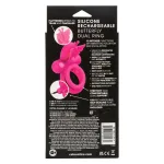 Silicone Rechargeable Dual Butterfly Ring - Pink Festival & Rave CalExotics