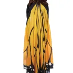 Festival Butterfly Wing Halter Cape - Orange/ - One Size - Black Costumes Leg Avenue