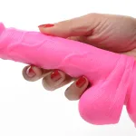 Pop Pecker 6.5 Inch Dildo With Balls - Pink Lubes & Essentials XR Brands