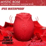 Mystic Rose Sucking and Vibrating Silicone Rose - Red Lubes & Essentials XR Brands
