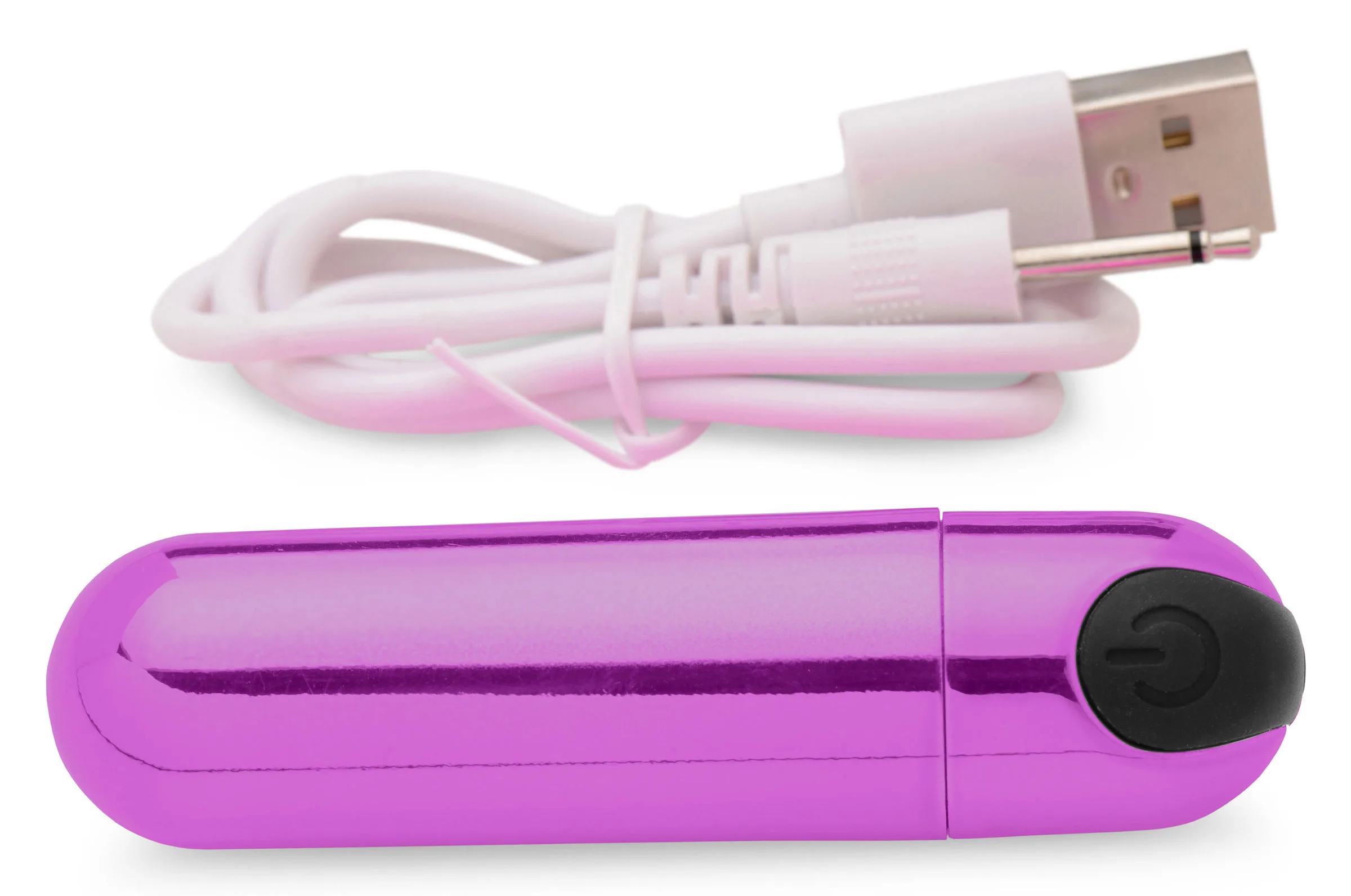10x Rechargeable Vibrating Metallic Bullet - Purple Intimate Care XR Brands